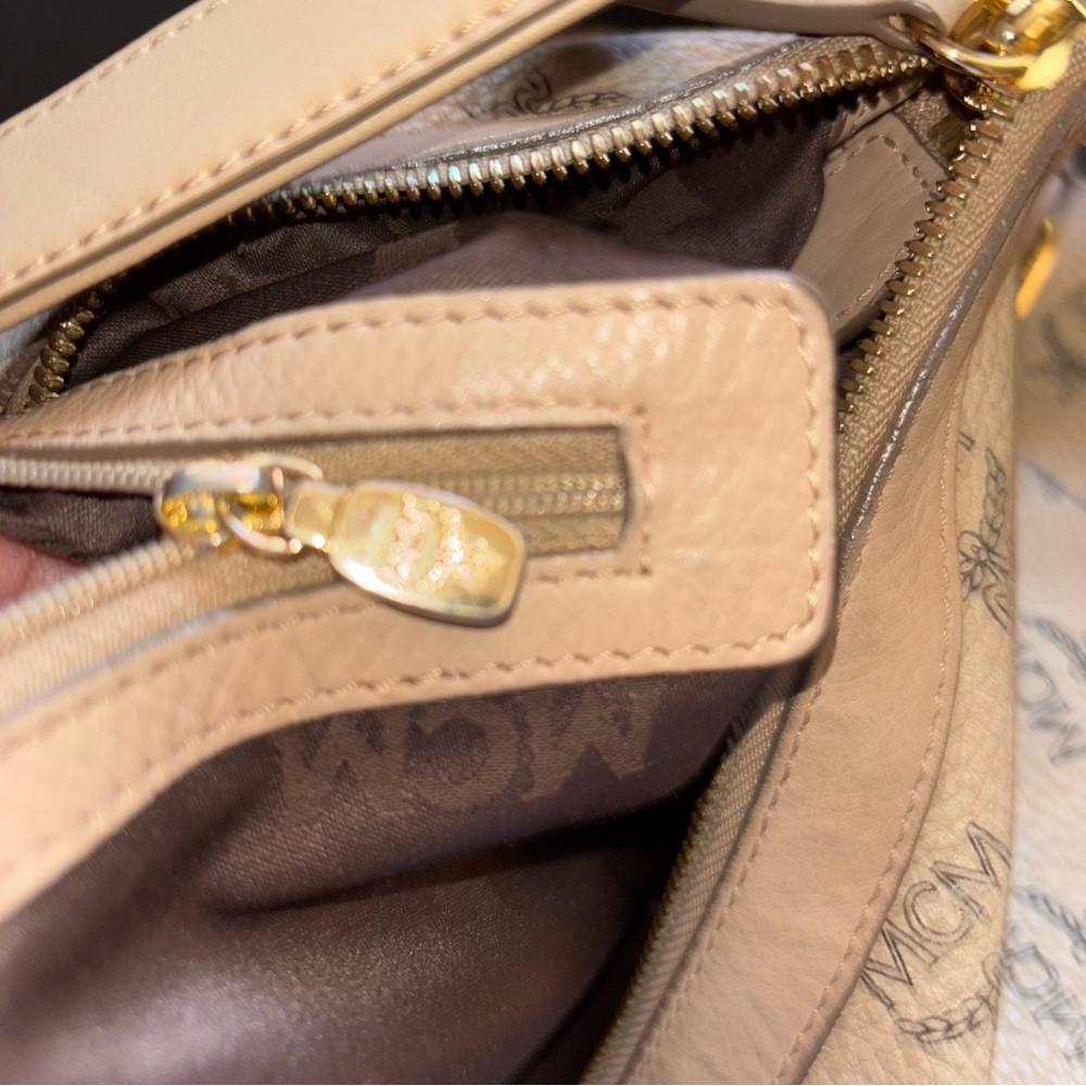 MCM Tan Monogram Hobo Bag - Picture 8 of 8